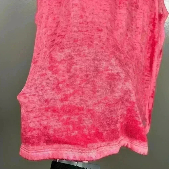 CHAMPION Hot Pink Athletic Sheer Workout Tank Top Crossback High Neck Large - Picture 3 of 8